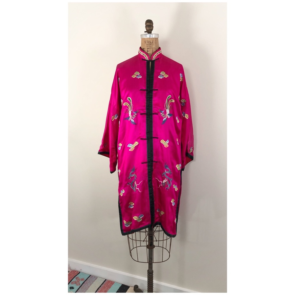 Vintage Embroidered Mandarin Collar Jacket